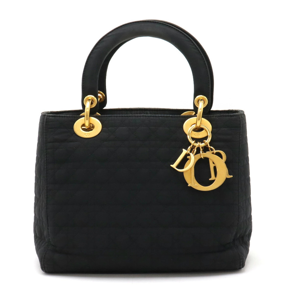 Christian Dior Lady Cannage Handbag Black